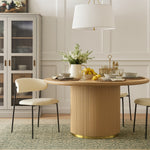 Lupita Vegan Leather Upholstered Dining Chair (760-C) in Cream