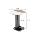 Laurel Sintered Stone Top End Table in Black