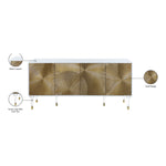 Bellissimo Lacquer Finish And Acrylic Sideboard / Buffet in White