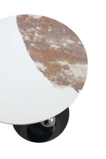 Laurel Sintered Stone Top End Table in Black