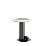 Laurel Sintered Stone Top End Table in Black