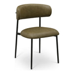 Lupita Vegan Leather Upholstered Dining Chair (760-C) in Olive