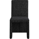 Benson Linen Textured Fabric Upholstered Dining Chair in Black