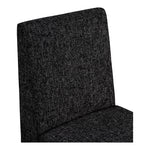 Benson Linen Textured Fabric Upholstered Dining Chair in Black