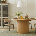 Lupita Vegan Leather Upholstered Dining Chair (760-C) in Tan