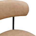 Lupita Vegan Leather Upholstered Dining Chair (760-C) in Tan