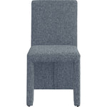 Benson Linen Textured Fabric Upholstered Dining Chair in Blue