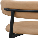 Lupita Vegan Leather Upholstered Dining Chair (760-C) in Tan