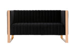 Trillium 57" Velvet Loveseat in Black