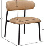 Lupita Vegan Leather Upholstered Dining Chair (760-C) in Tan