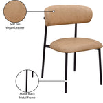 Lupita Vegan Leather Upholstered Dining Chair (760-C) in Tan