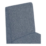 Benson Linen Textured Fabric Upholstered Dining Chair in Blue