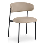Lupita Vegan Leather Upholstered Dining Chair (760-C) in Taupe