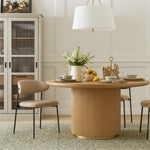 Lupita Vegan Leather Upholstered Dining Chair (760-C) in Taupe