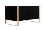 Trillium 57" Velvet Loveseat in Black