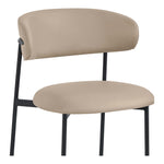 Lupita Vegan Leather Upholstered Dining Chair (760-C) in Taupe