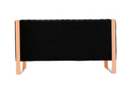 Trillium 57" Velvet Loveseat in Black