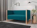 Trillium 57" Velvet Loveseat in Teal