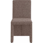 Benson Linen Textured Fabric Upholstered Dining Chair in Brown