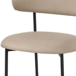 Lupita Vegan Leather Upholstered Dining Chair (760-C) in Taupe