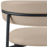 Lupita Vegan Leather Upholstered Dining Chair (760-C) in Taupe