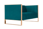 Trillium 57" Velvet Loveseat in Teal