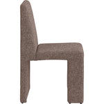 Benson Linen Textured Fabric Upholstered Dining Chair in Brown