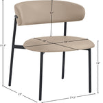 Lupita Vegan Leather Upholstered Dining Chair (760-C) in Taupe