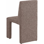 Benson Linen Textured Fabric Upholstered Dining Chair in Brown