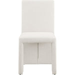 Benson Linen Textured Fabric Upholstered Dining Chair in Cream