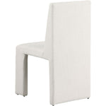 Benson Linen Textured Fabric Upholstered Dining Chair in Cream