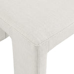Benson Linen Textured Fabric Upholstered Dining Chair in Cream