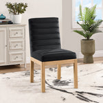 Evelyn Velvet Upholstered Dining Chair (901-C) in Black
