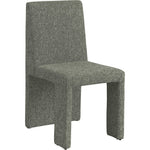 Benson Linen Textured Fabric Upholstered Dining Chair in Green