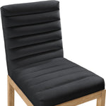 Evelyn Velvet Upholstered Dining Chair (901-C) in Black
