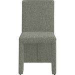 Benson Linen Textured Fabric Upholstered Dining Chair in Green