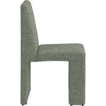 Benson Linen Textured Fabric Upholstered Dining Chair in Green