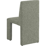 Benson Linen Textured Fabric Upholstered Dining Chair in Green
