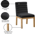 Evelyn Velvet Upholstered Dining Chair (901-C) in Black