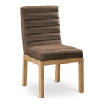 Evelyn Velvet Upholstered Dining Chair (901-C) in Brown