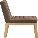 Evelyn Velvet Upholstered Dining Chair (901-C) in Brown