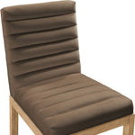 Evelyn Velvet Upholstered Dining Chair (901-C) in Brown