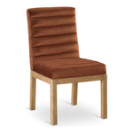Evelyn Velvet Upholstered Dining Chair (901-C) in Cognac