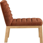 Evelyn Velvet Upholstered Dining Chair (901-C) in Cognac