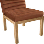 Evelyn Velvet Upholstered Dining Chair (901-C) in Cognac