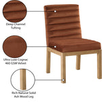 Evelyn Velvet Upholstered Dining Chair (901-C) in Cognac
