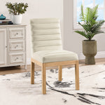 Evelyn Velvet Upholstered Dining Chair (901-C) in Cream