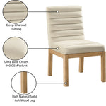 Evelyn Velvet Upholstered Dining Chair (901-C) in Cream