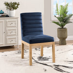 Evelyn Velvet Upholstered Dining Chair (901-C) in Navy