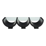 Beverwil Glass Top And Oak Veneer Base Coffee Table in Black